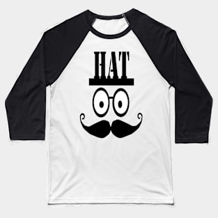 funny face with HAT Baseball T-Shirt